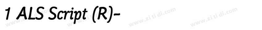 1 ALS Script (R)字体转换